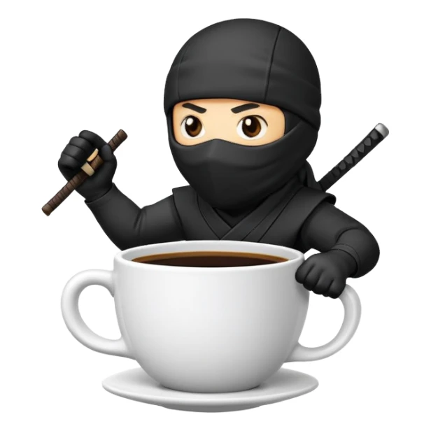 A ninja caffecup sticker