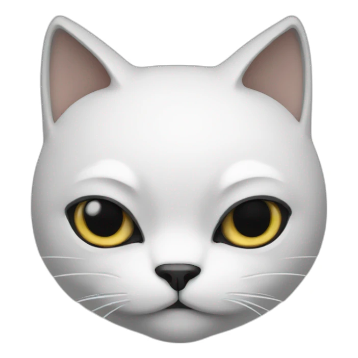 white cat bandit sticker