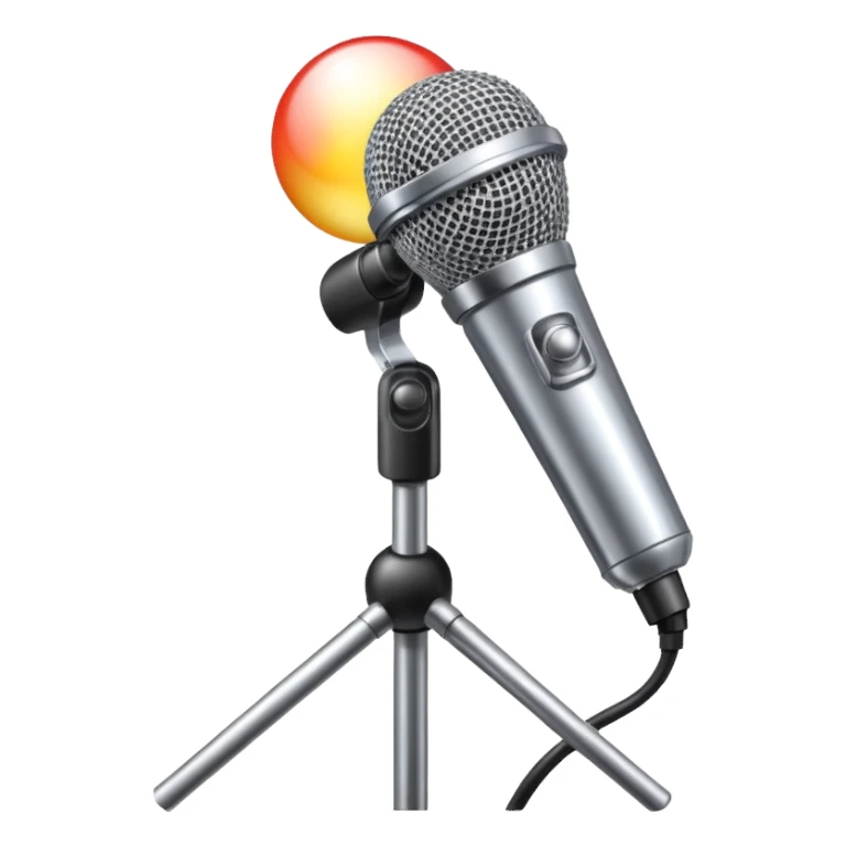 stage spotlight shining on a microphone sticker