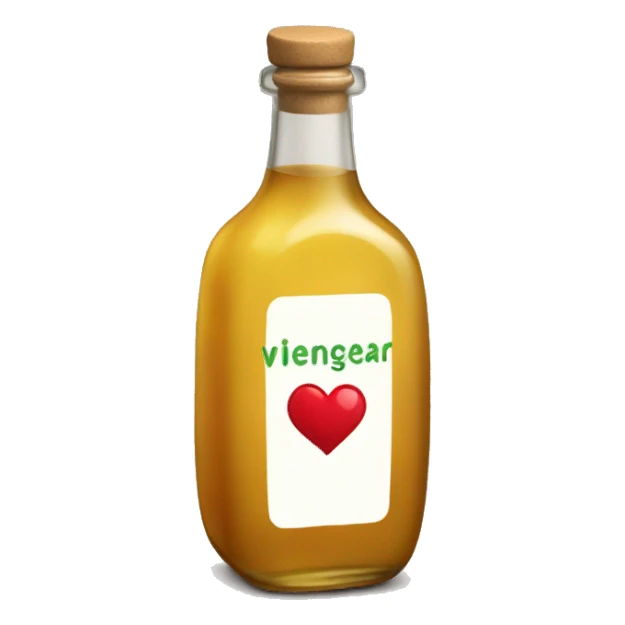 Vinegar with heart sticker