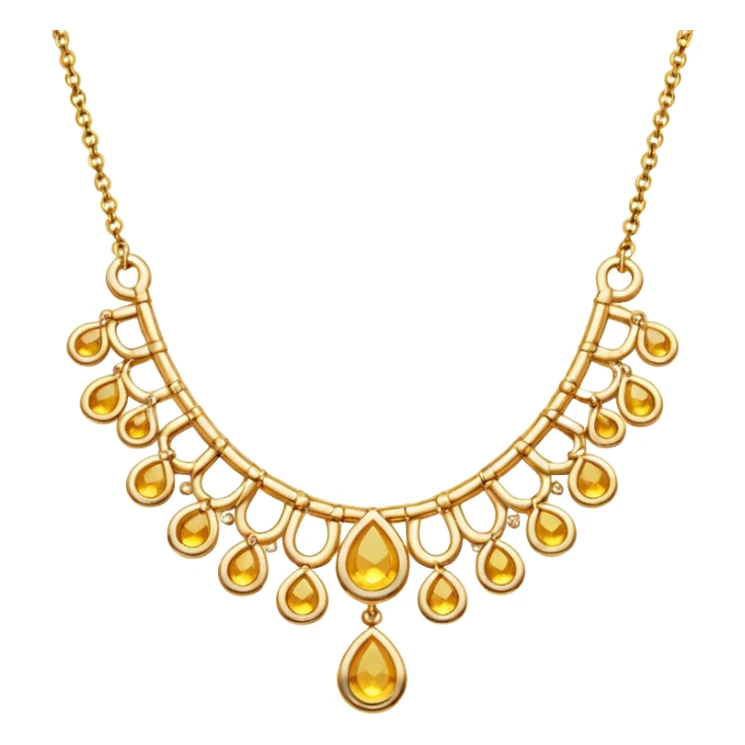 gold necklace sticker