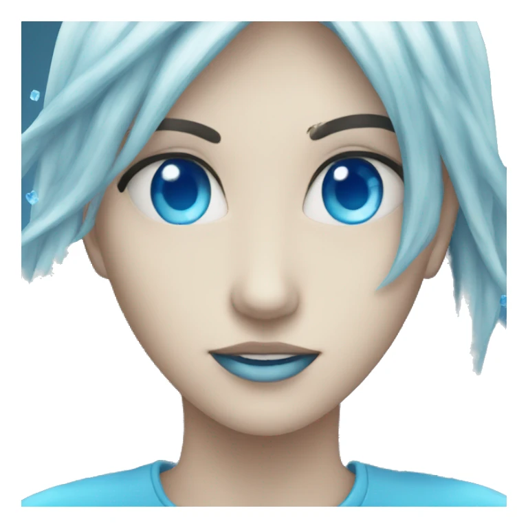 blue crystal heart sticker