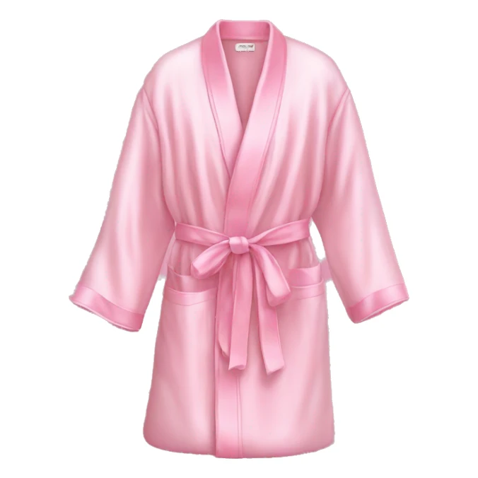 Light pink silk slippers and robe sticker
