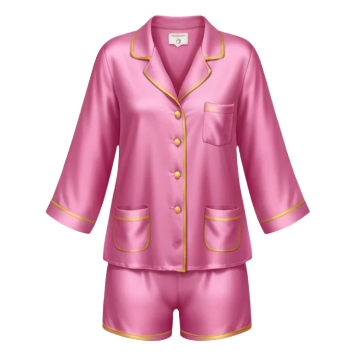 realistic pink silk pajama top and bottom  sticker