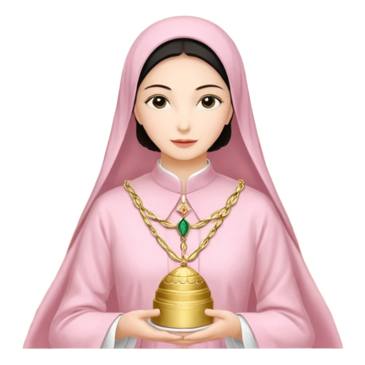 Милый, розовый пингвин, в золотой вязаной кофте sticker