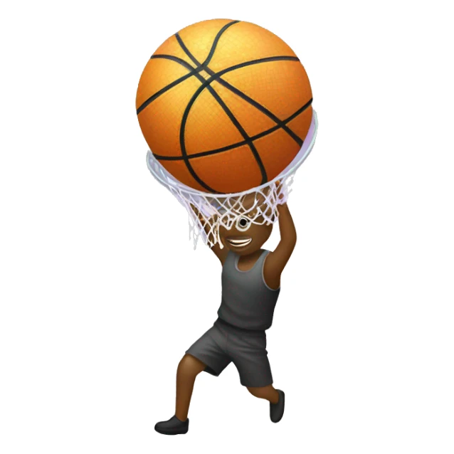 playing basket with a disco ball sticker