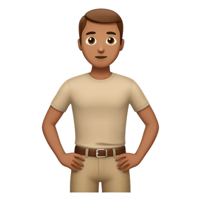 man standing with his hands on his hips sticker