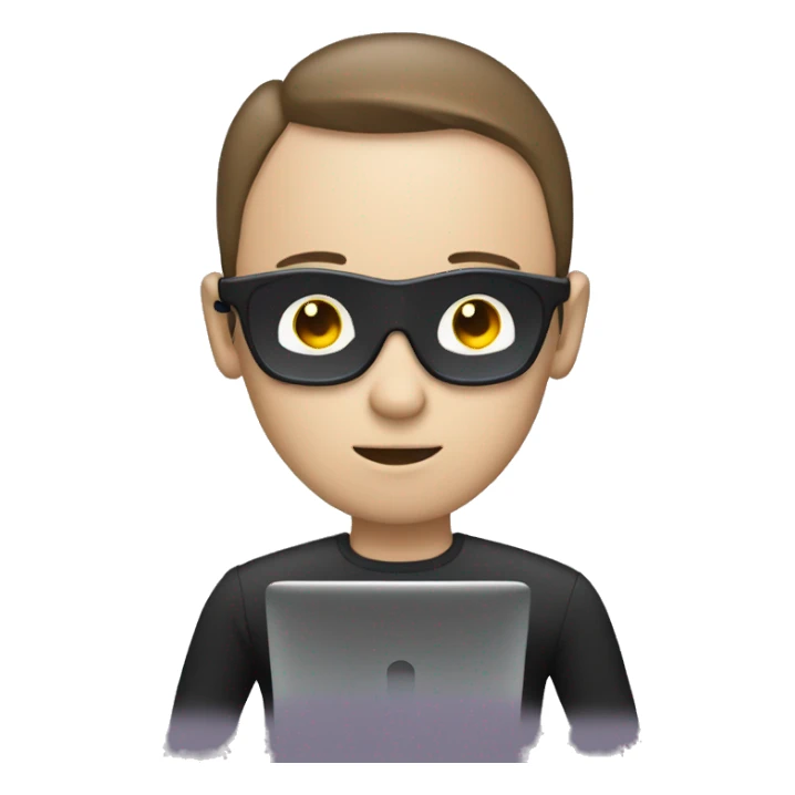 ai hacker with computer sticker