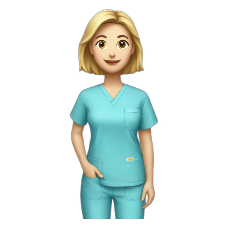 light blue scrub top sticker