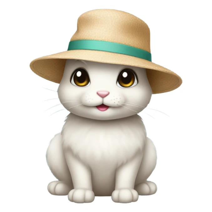 Bunny with hat sticker