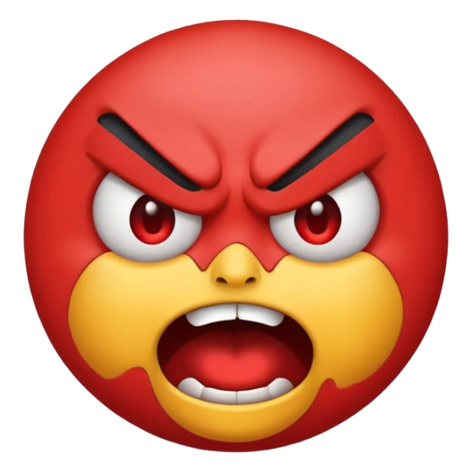 A crazy angry emoji sticker