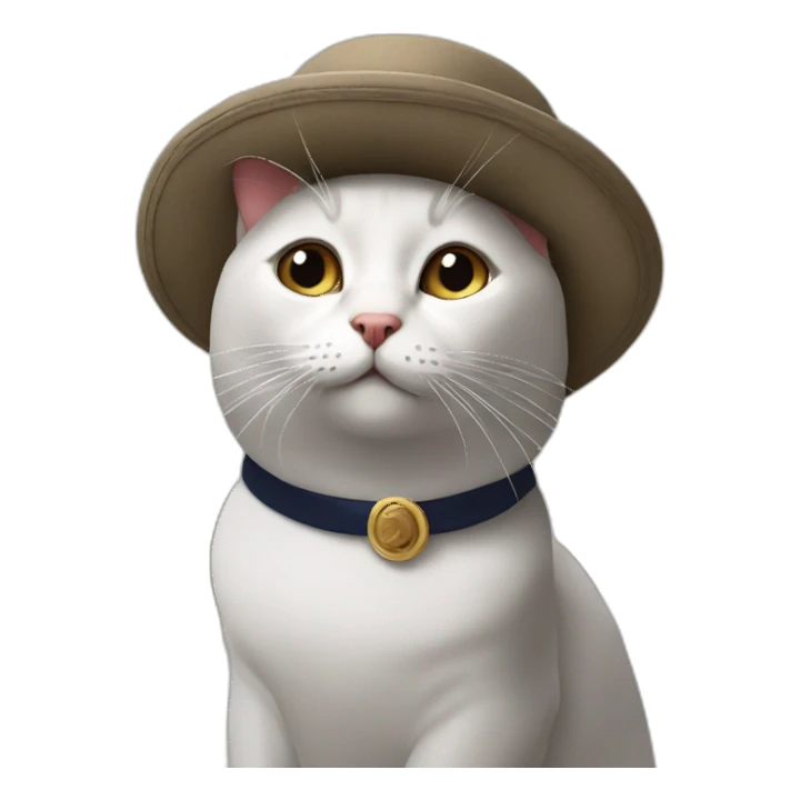 French cat with a berret hat in Paris  sticker