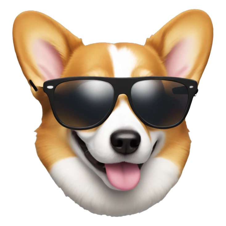 Corgi with sunglasses sticker