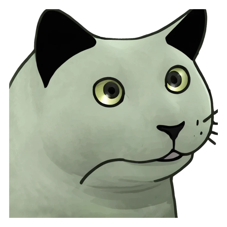 Cat with star eyes sticker