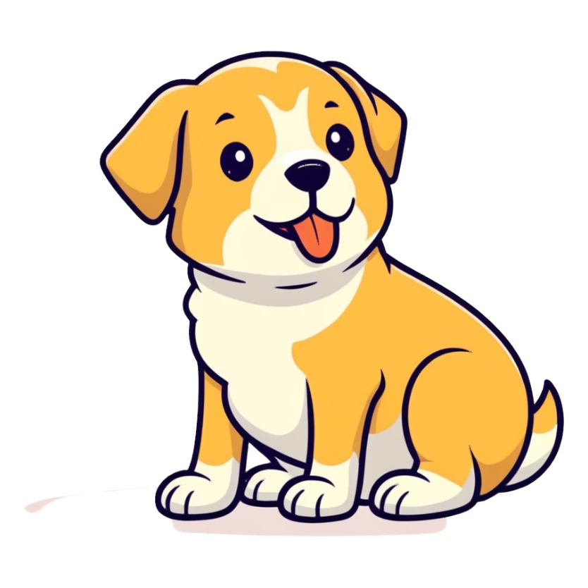 Dog licking feet  sticker