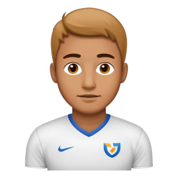 man with white jersey sticker