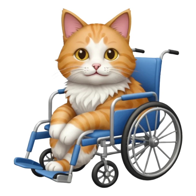 Cat in a wheelchair  sticker