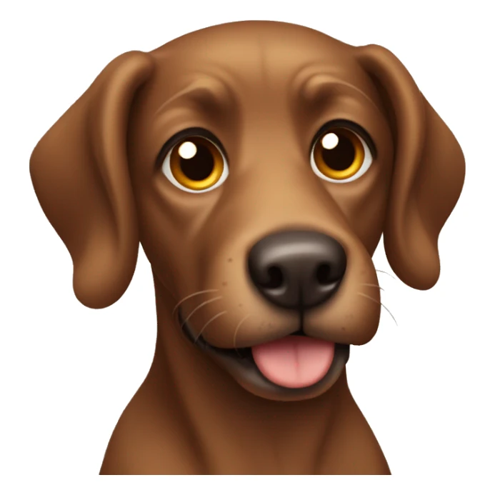 Short curly haired brown dog sticker
