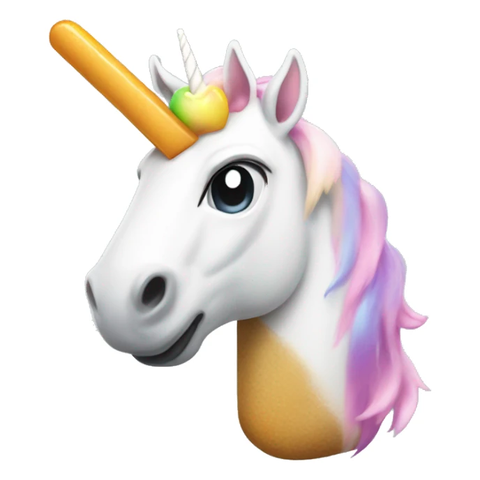Unicorn with popsicle sticker