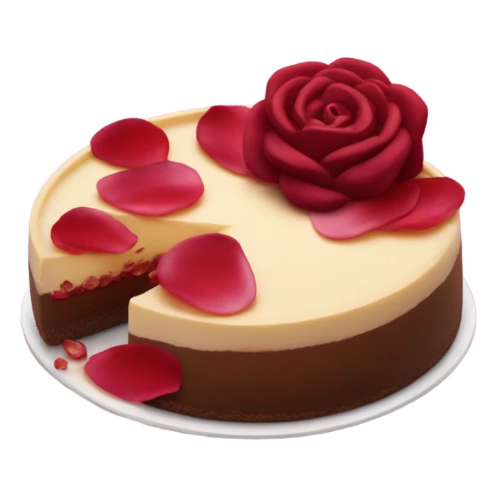 Dark red Rose cheesecake sticker