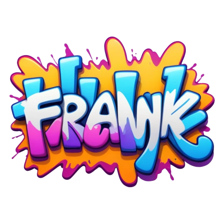 Graffiti the word Frank sticker