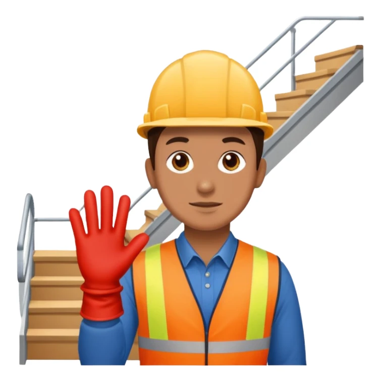 Stair Spotter + gloves, negative character sticker