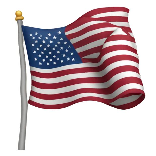 American flag waving sticker