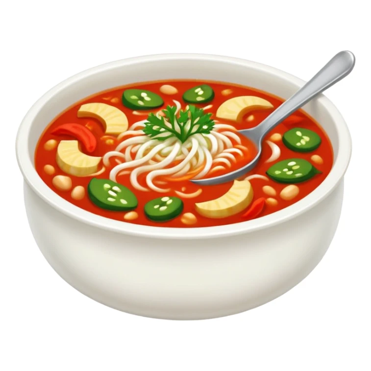 Create an emoji for Korean kimchi soup  sticker