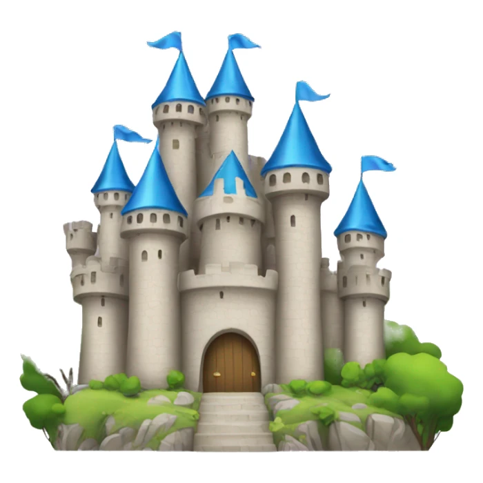 2d princess castle clipart sticker