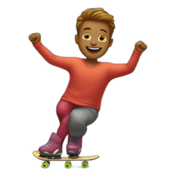round cartoon skittles skaters sticker