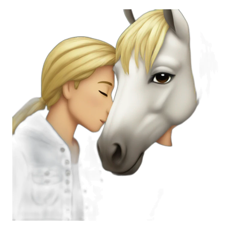 horse kiss sticker