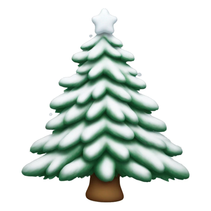 snowy Christmas tree sticker