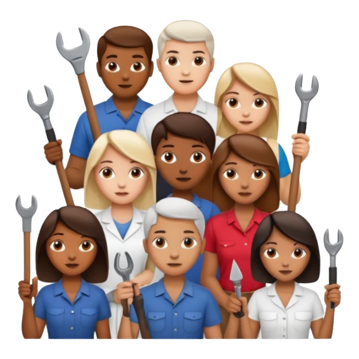 People Holding Tools sticker