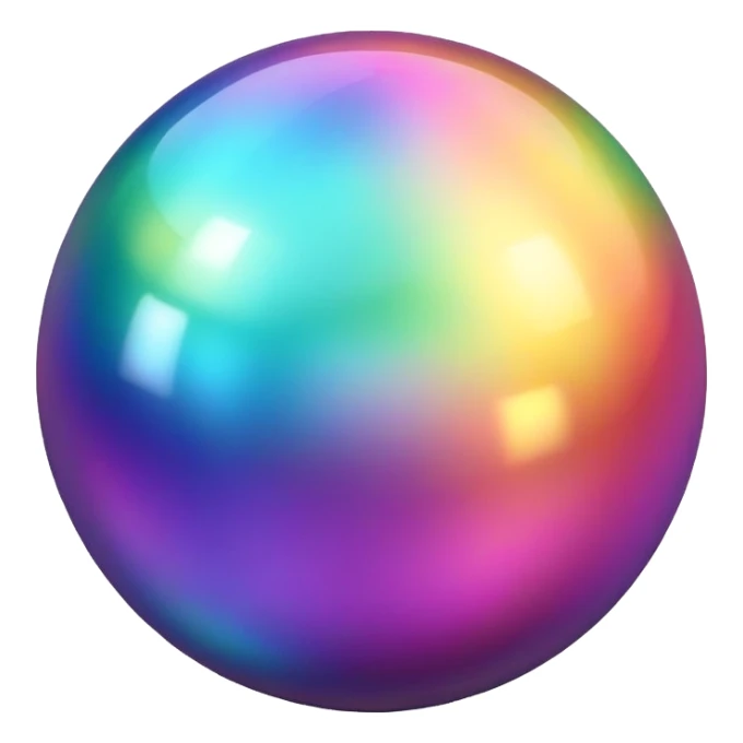 Vibrant Iridescent ball  sticker