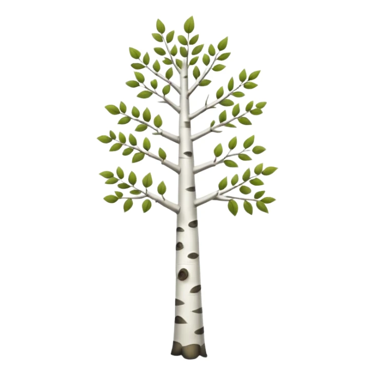 birch tree sticker