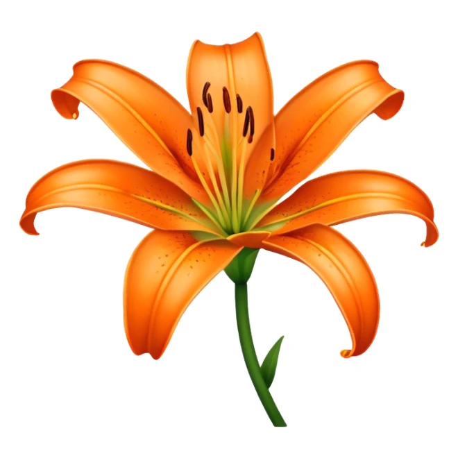 An orange Lilly flower  sticker