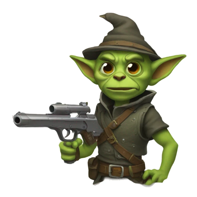 goblin with gun sticker