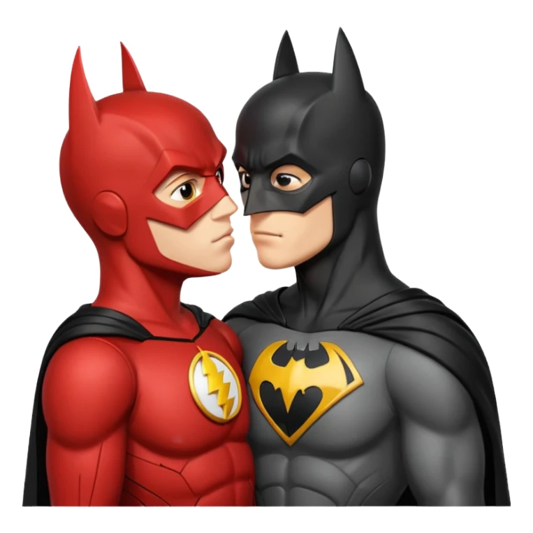 Batman and The Flash kissing sticker
