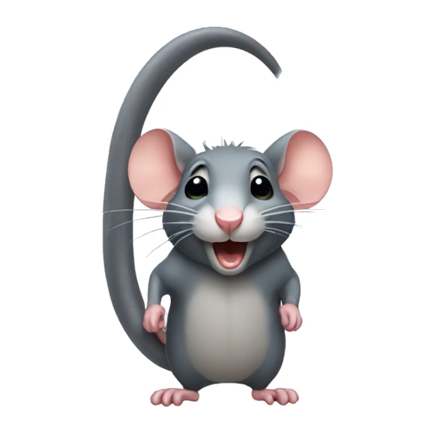 Rat on hook sticker