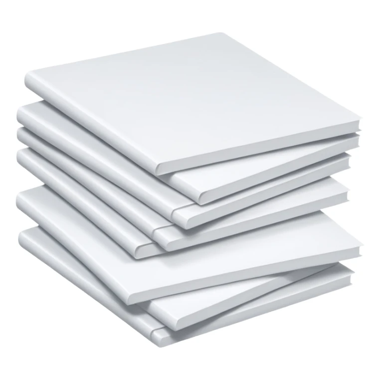 three white papers with text sticker