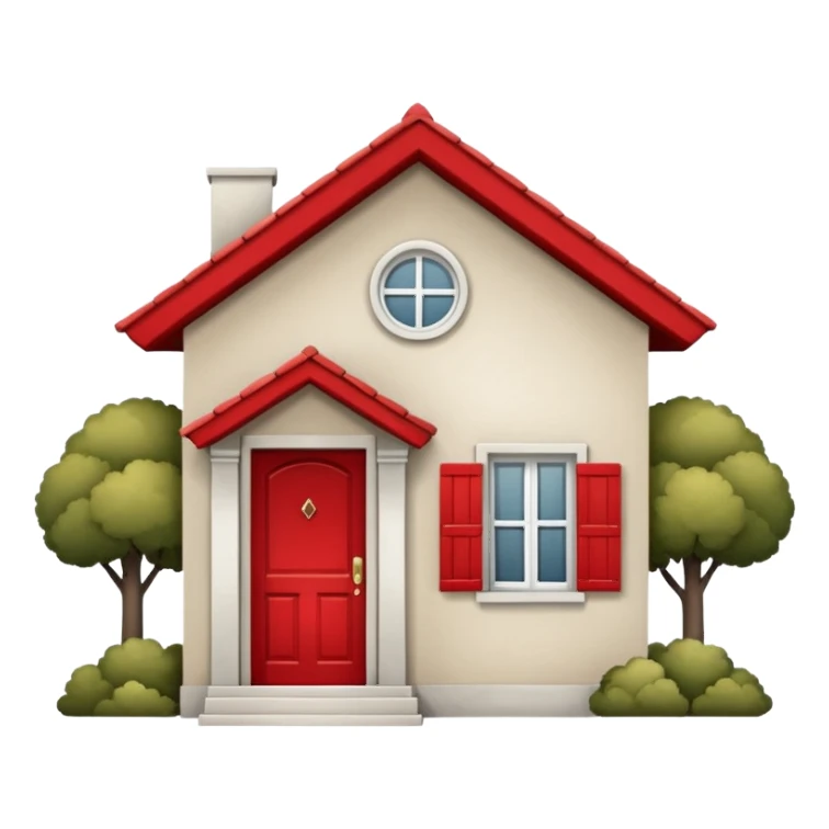 casa pequeña frontal sticker