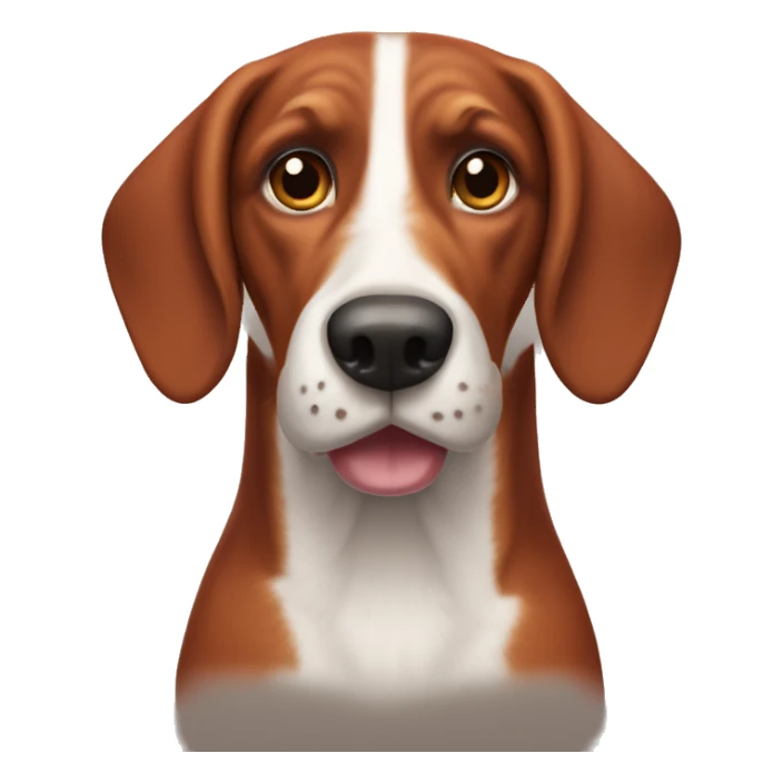 Red bone coon hound dog sticker