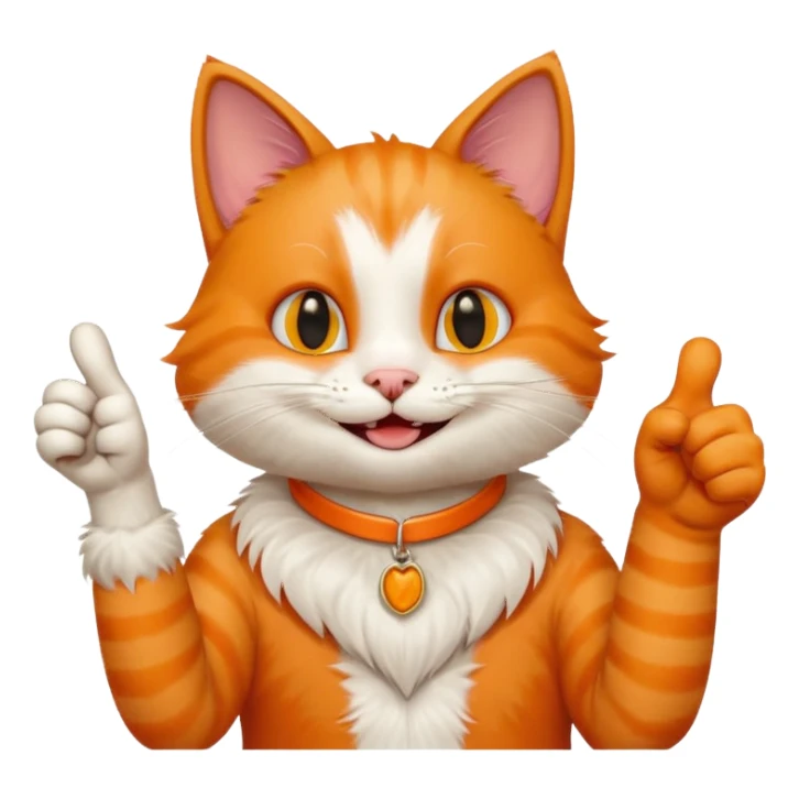 Cat smiling and giving thumbs up sticker