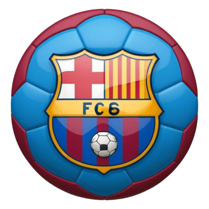 barcelona team amblem sticker