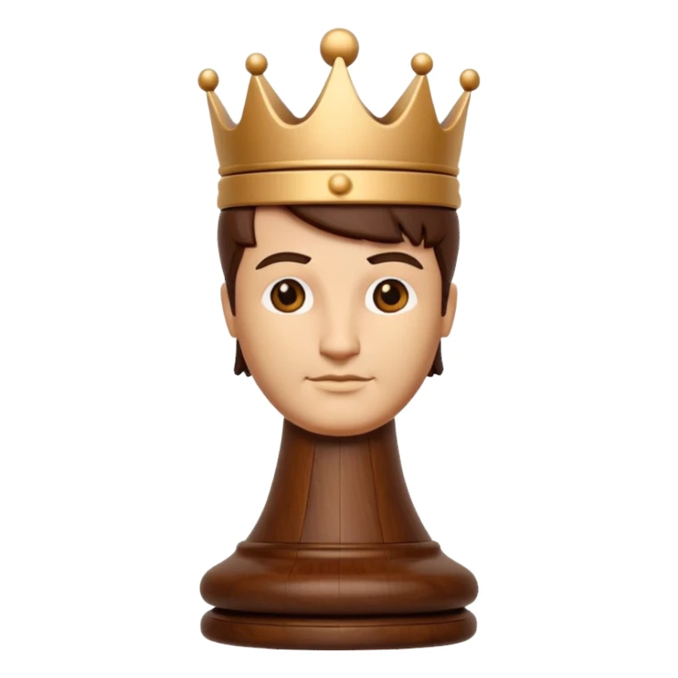 chess king wooden sticker