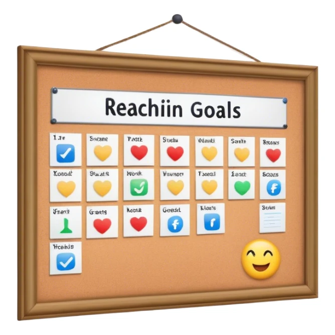 bulletin board reachable goals sticker