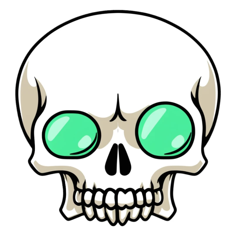 shocked skull sticker