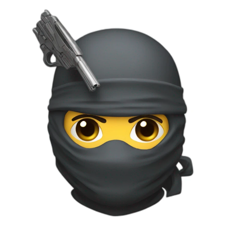 ninja pistolet sticker