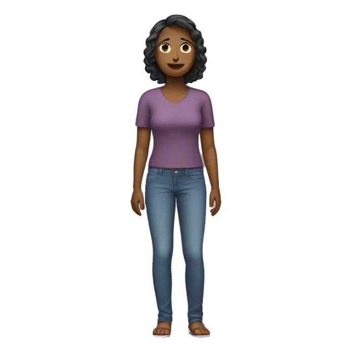  one woman full body standing without any arms sticker