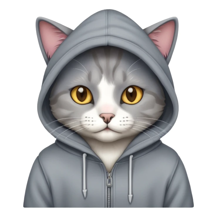 Cat with a hoodie sticker